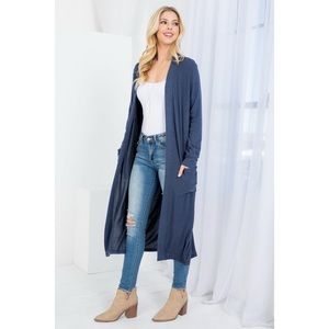 OT05 - PEYTON LONG NAVY CARDIGAN